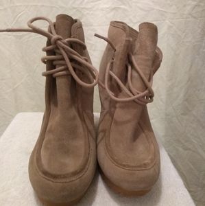Tan Michael Kors Lace up Bootie